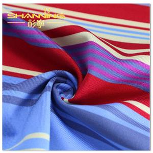 92% Poliester 8% Elastane Auto Stripe Yarn Dye Knit Jersey Fabrik