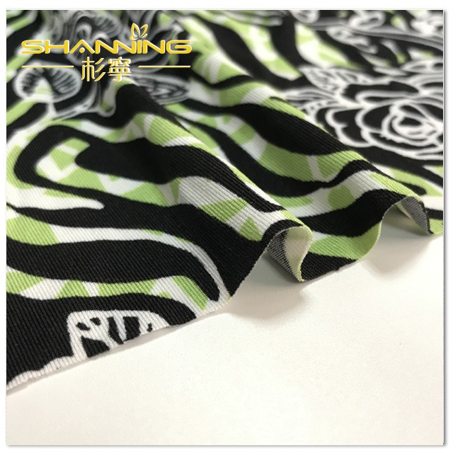 Трикотажная ткань из джерси с принтом в виде зебры из полиэстера и спандекса
