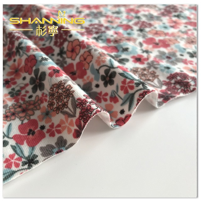 Supply 95% Cotton 5% Spandex Lycra All Over Reactive Print 1X1 Rib Fabric  Material Factory Quotes - OEM