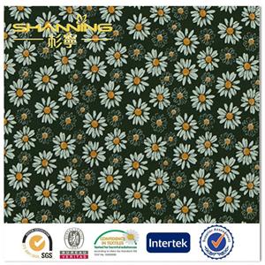 95% Coton 5% Stretch Motif Floral Imprimé Pigment Tissu Jersey en Tricot