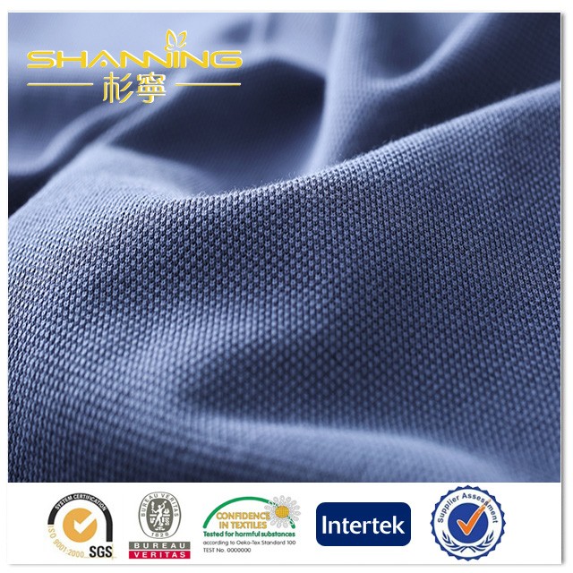 Cvc 60/40 Cotton Polyester Pique Knit Fabric For Lacoste And Burberry Polo Shirts