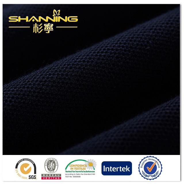 Китай 100% хлопковая однотонная трикотажная ткань пике для рубашек поло, производитель