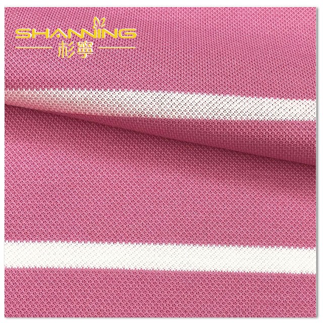 60% Modal 40% Polyester Yarn Dyed Stripe Pique Knit Polo Fabric Wich Cheap Price