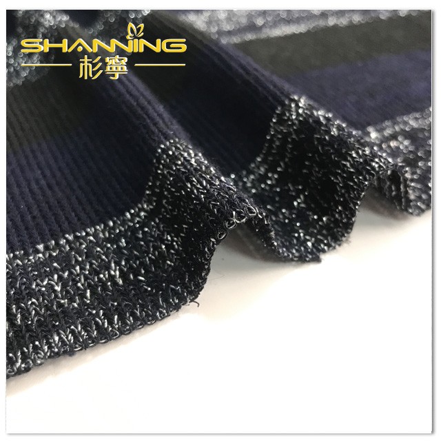 Polyester Rayon Spandex Yarn Dyed Sweater Knit Fabric For Men