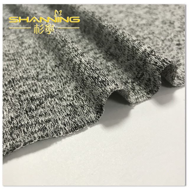 Viscose Polyester Spandex Solid Dyed Knit Fabrik Sweater Longgar Wanita