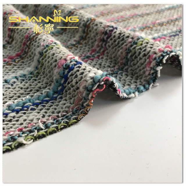 Tessuto per maglione lavorato a maglia in elastan di poliestere alla moda per donna