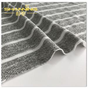 Polyester Viscose Elastane Yarn Dyed Striped Hacci Sweater Fleece Fabric Manufacture