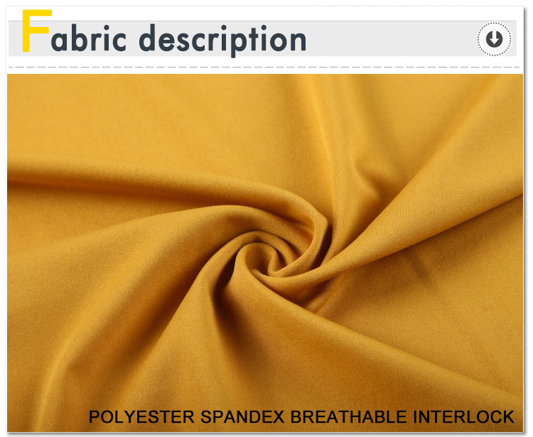 Supply 95% Polyester 5% Spandex Breathable Function Interlock