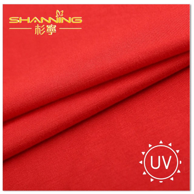 Siro Compact Viscose Lycra Solid Dyed Uv Protection Function Clothing Fabric