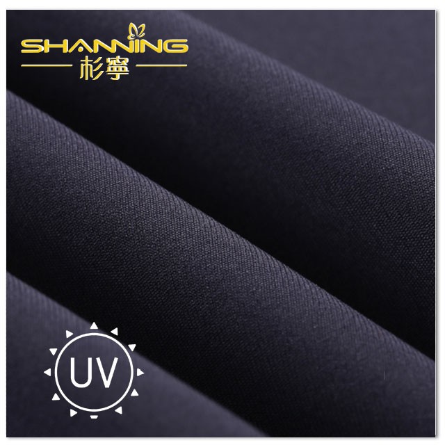 Upf Giyim için Polyester Elastan Uv Dayanıklı Katı Boyalı Örme Kumaş