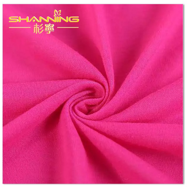 100% Spun Polyester Plain Dyed Knitted Single Jersey Fabric