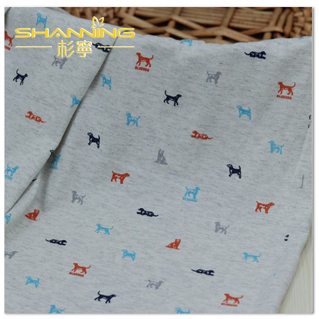 Polyester Cotton Elastane Pigment Animal Print Knitting Jersey Fabric