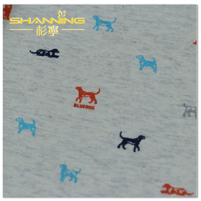 Polyester Cotton Elastane Pigment Animal Print Knitting Jersey Fabric