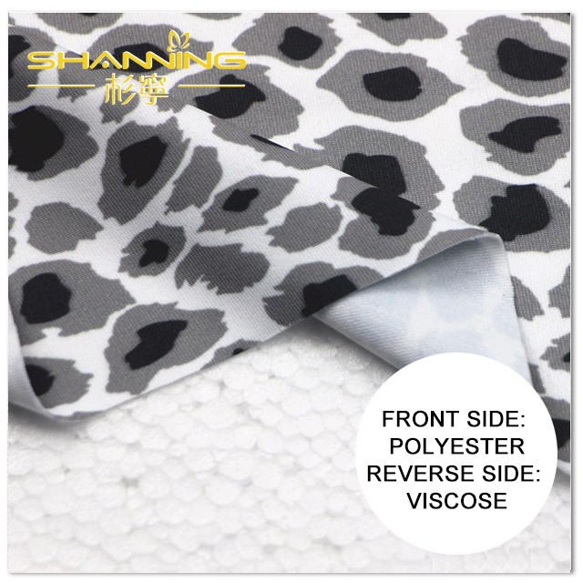 Polyester Viscose Elastane Paper Heat Transfer Print Jersey Fabric