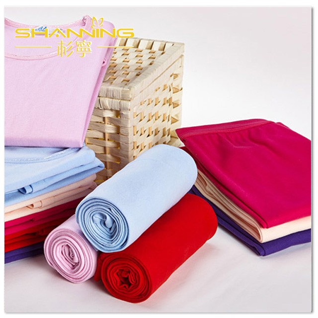 Tessuto 100% Cina modale seta reattiva tinta unita a maglia in jersey singolo