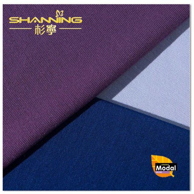 94% Lenzing Modal 6% Spandex Plain Dyed Knit Jersey Fabric