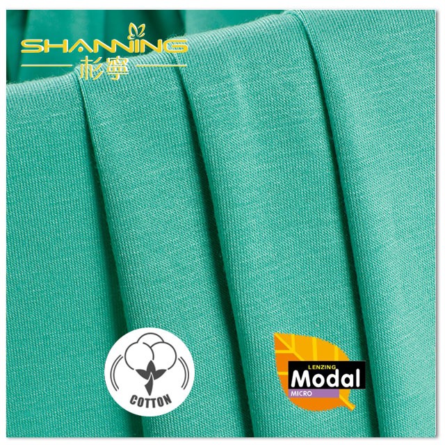 50% Cotton 50% Modal Solid Dyed Knit Single Jersey Fabric Manufacture