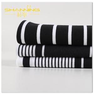 50/50 Coton Modal Spandex Fil Teint Melange Stripe Tissu Jersey Simple