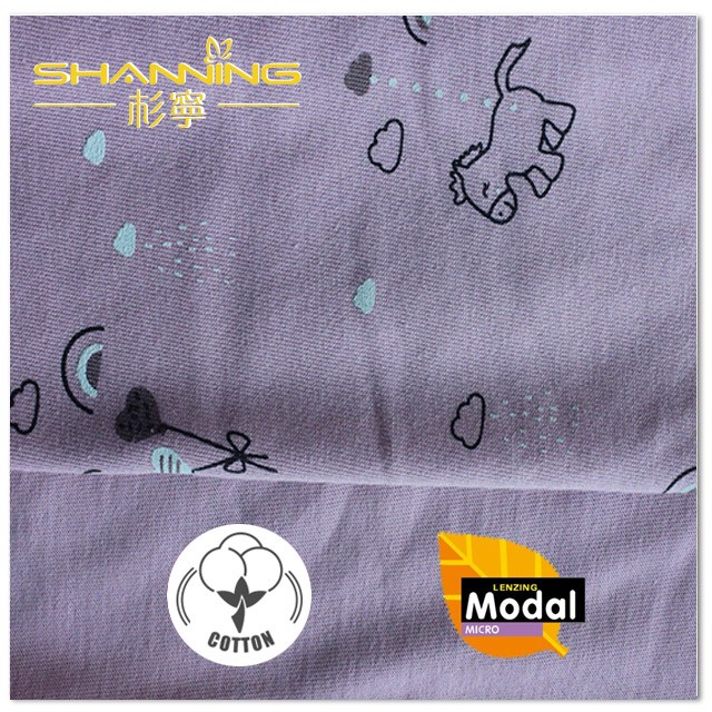 Micro Lenzing Cotton Modal 60/40 Spandex Reactive Print Single Jersey Fabric