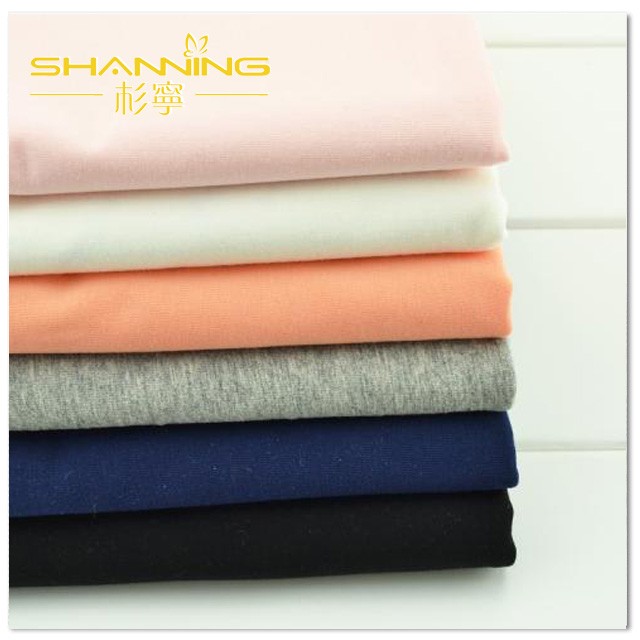 100% Bamboo Solid Dyed Knit Single Jersey Fabrik Borong Untuk Pakaian