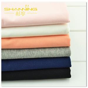 100% tissu en gros en bambou teint par solide de jersey simple de tricot pour l'habillement