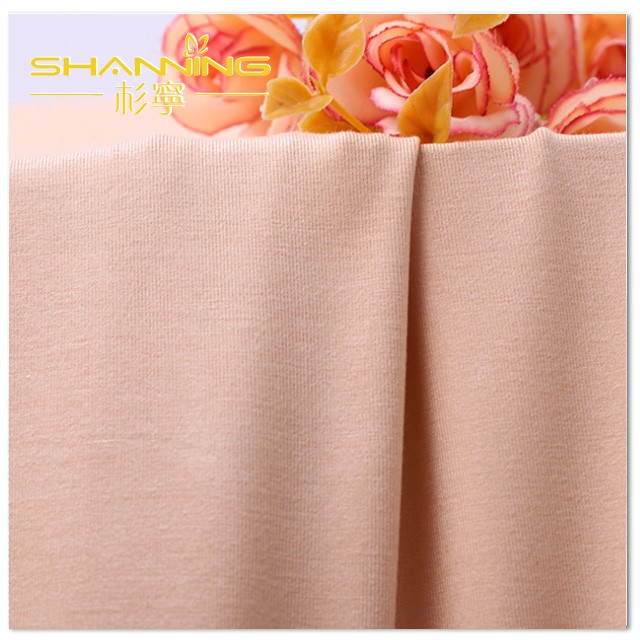 50 % Bambus, 50 % Baumwolle, reaktiver, durchgefärbter, gestrickter Single-Jersey-Stoff für Unterwäsche