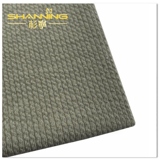 Tissu de tricot de jacquard de bout droit de spandex de viscose de polyester pour le tissu