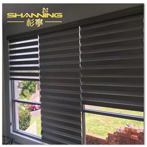Moderner Fenstervorhang aus 100 % Polyester, Vorhangrolle, Zebra-Jalousien, Sonnenschutzgewebe