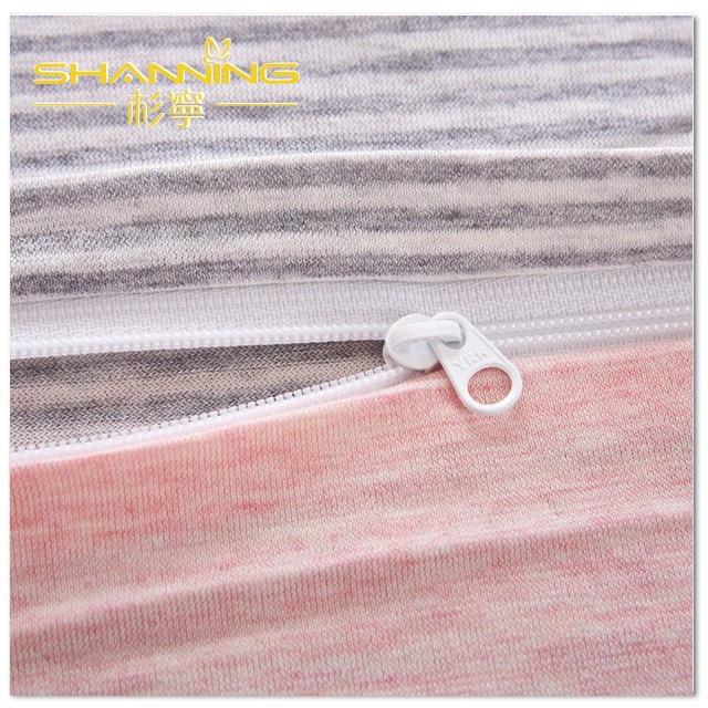 Concise Style 100% Cotton Modal 4 PCS Jersey Knit Yarn Dyed Stripe Jersey Bedding Set