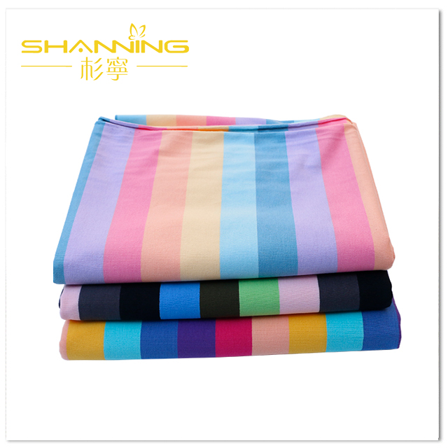95% Cotton 5% Elastane Yarn Dyed Stripe Single Jersey Fabric