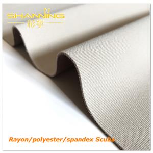 48% Rayon 46% Polyester 6% Spandex Scuba Knit Fabric