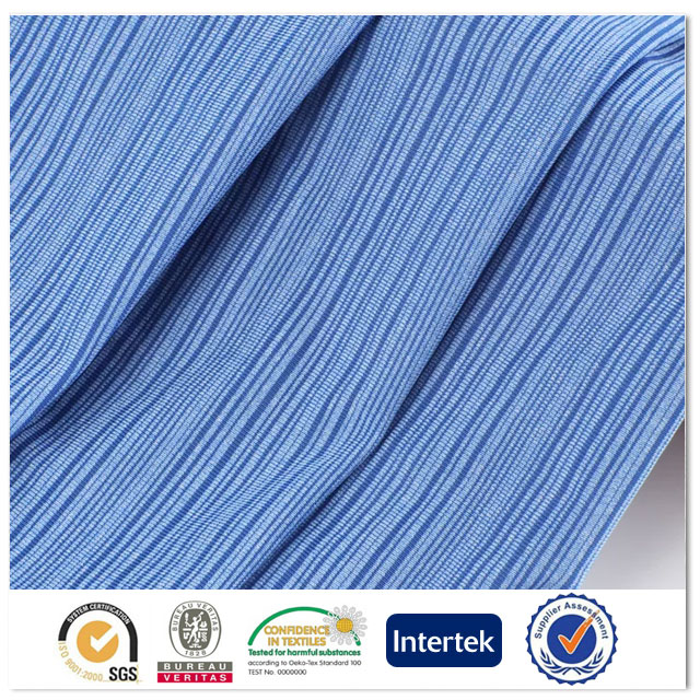 Breathable And Quick Drying Polyester Elastic Knitted Cationic Stripe Jacquard Knitted Jersey Fabric For T-Shirt, Sport wear.