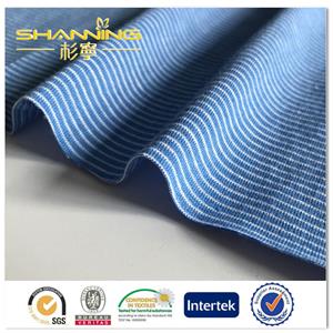 100% Kapas Sikat Dye Dye Stripe Single Jersey Knit