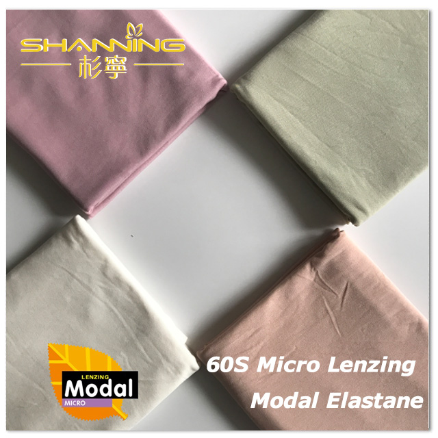 60S High-density High-count Lenzing Modal Elastane Single Jersey Knit Fabric