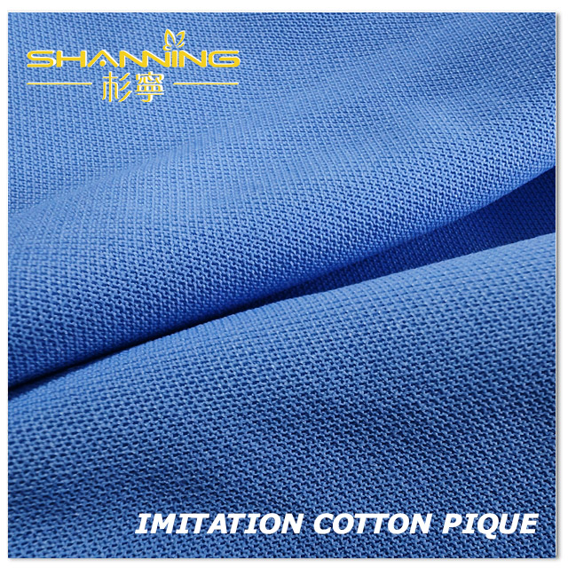 100% Imitation Cotton Single Pique Fabric Solid Dyed With Cotton Hand Feeling