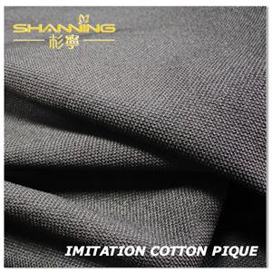Tissu piqué en tricot simple imitation coton super polyester pour polos