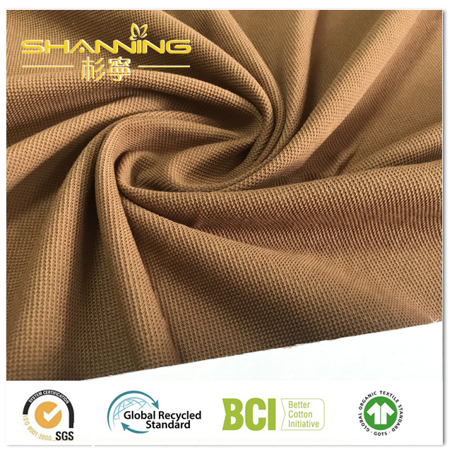 100% Combed Siro-Compact Cotton Pique Fabric With Enzyme Wash.