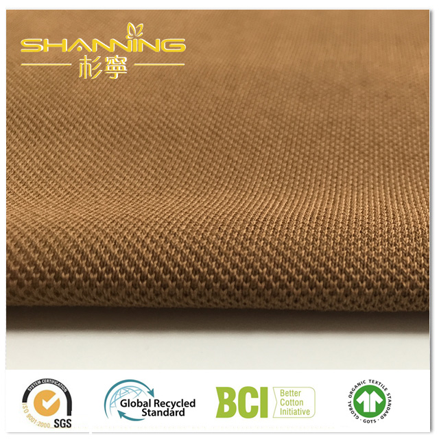 100% Combed Siro-Compact Cotton Pique Fabric With Enzyme Wash.