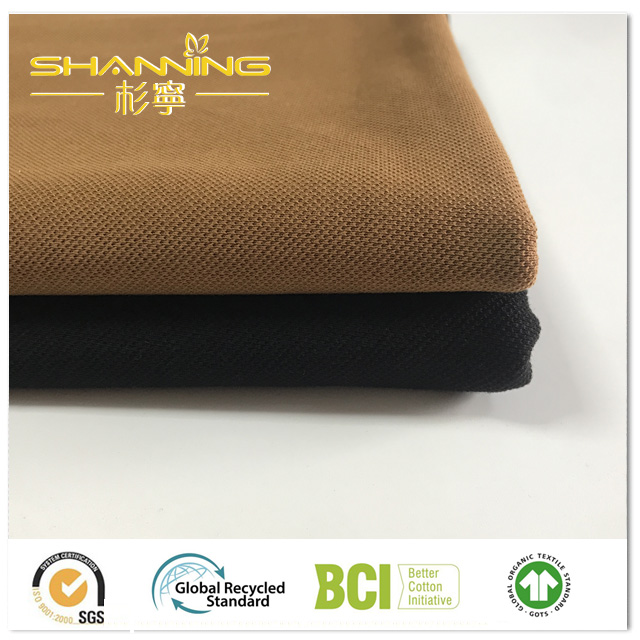 100% Combed Siro-Compact Cotton Pique Fabric With Enzyme Wash.