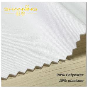 Tejido de punto doble entrelazado 90 % poliéster 10 % elastano