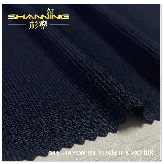 Китай Вискоза с эластаном, трикотажная ткань в рубчик 2х2 для отделки и манжет., производитель