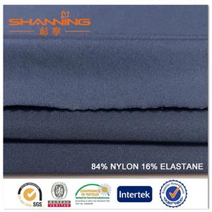 Tejido de punto de jersey de nailon y elastano de buena elasticidad con acabado fresco