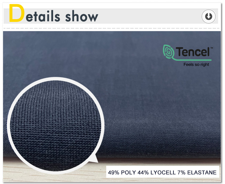 polyester lyocell sand wash scuba