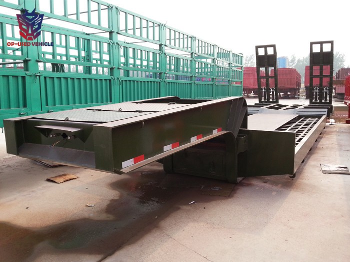 Old Used Second Hand Commercial Drop Deck Semi Trailer