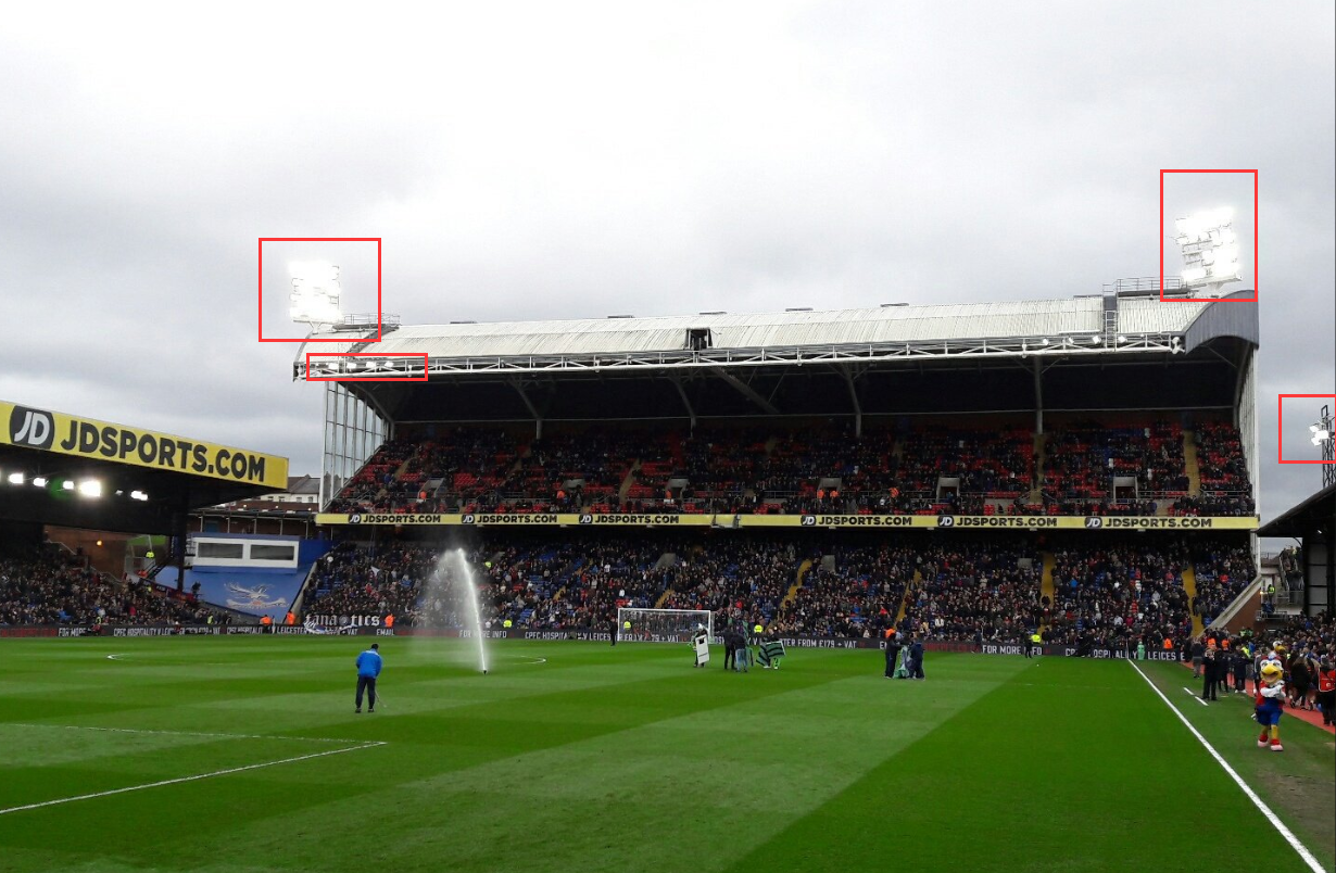 la lumière du stade