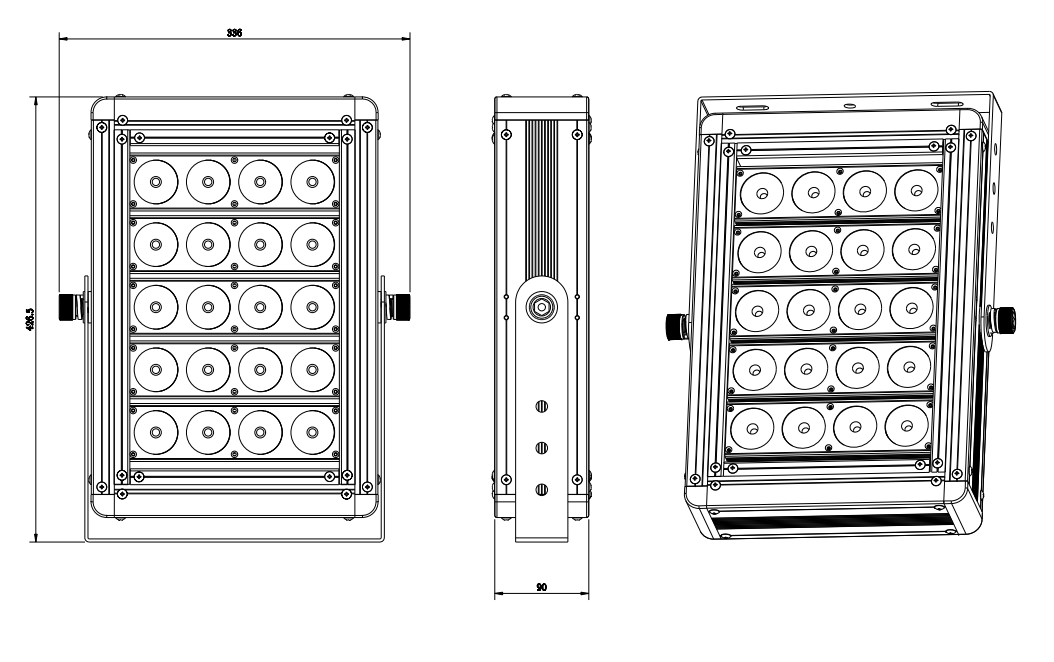 luzes de inundação de garagem levaram