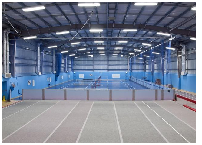 What kind of light should be used for badminton court light?