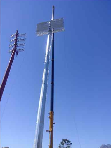 hohe Mast Flutlicht Turm