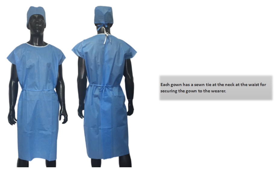 Supply Non Woven Patient Gown Without Sleeve Wholesale Factory - HUBEI YI-YA  PROTECTIVE PRODUCTS CO., LTD.