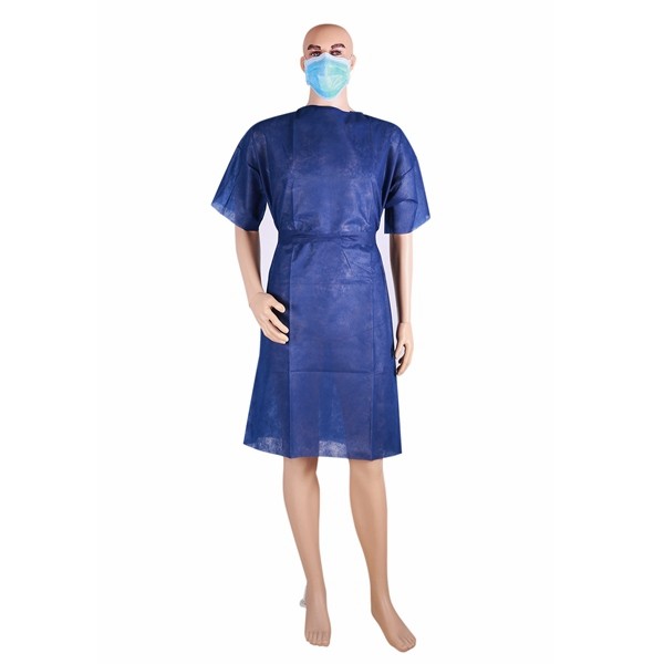 Supply Non Woven Patient Gown With Short Sleeves Wholesale Factory HUBEI YIYA PROTECTIVE